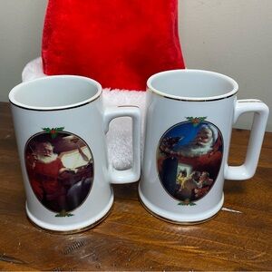 Coca-Cola Santa Mug Set of 2, Vintage